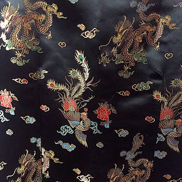 Traditional Dragon + Floral Chinese Kimono - Picture 9 of 11